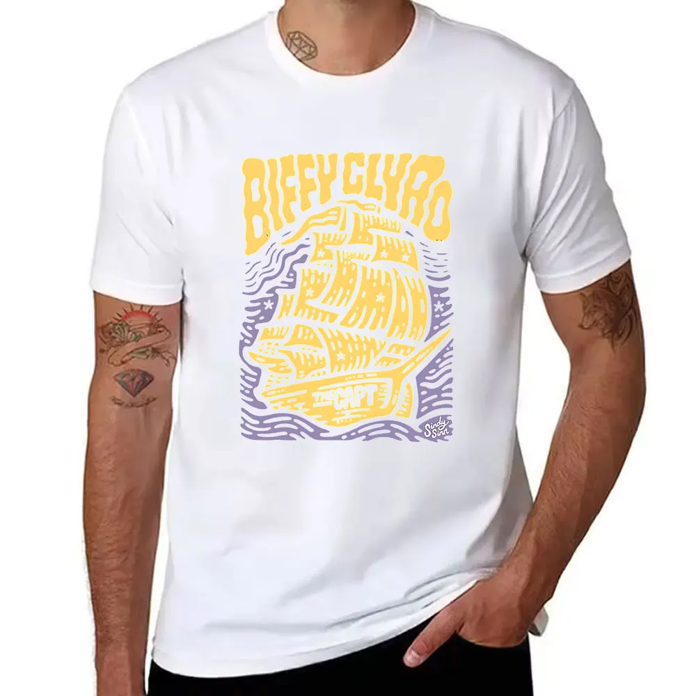 Mens Cotton Short Sleeve T Shirt Vintage Sailing Ship Graphic Tee Casual Breathable Crew Neck Top for Summer Daily Wear Vacation