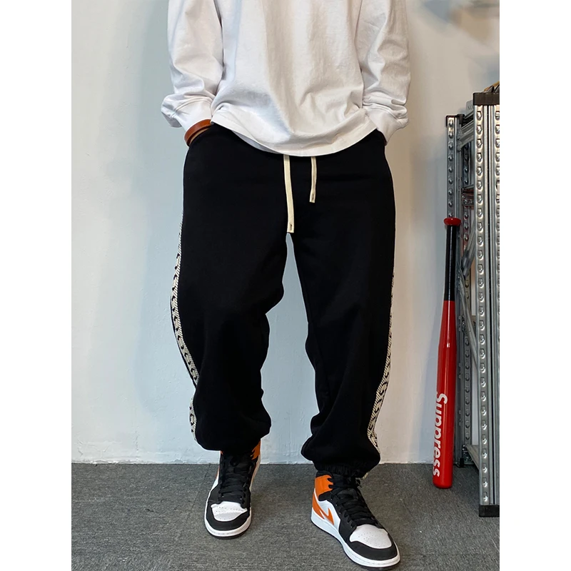 

Korean Fashion Hip Hop Sweatpants Casual Harem Jogging Pants Men Clothing Harajuku Stripe Joggers Streetwear