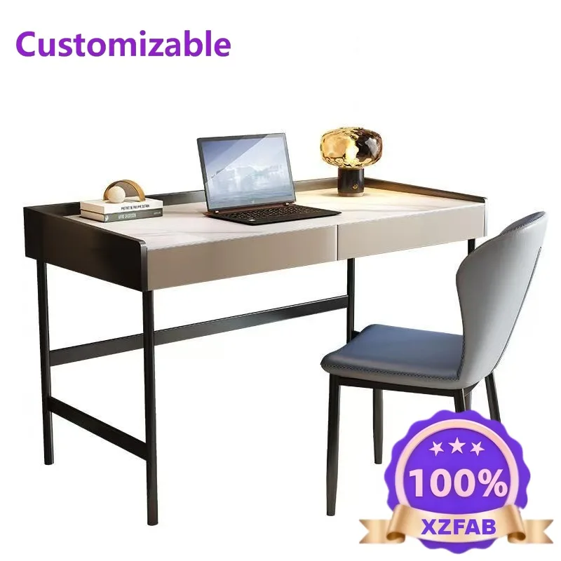 Factory Direct 2026 Slate desk Home study writing table Hotel desk Bedroom Simple modern office Computer desk Italian light luxu