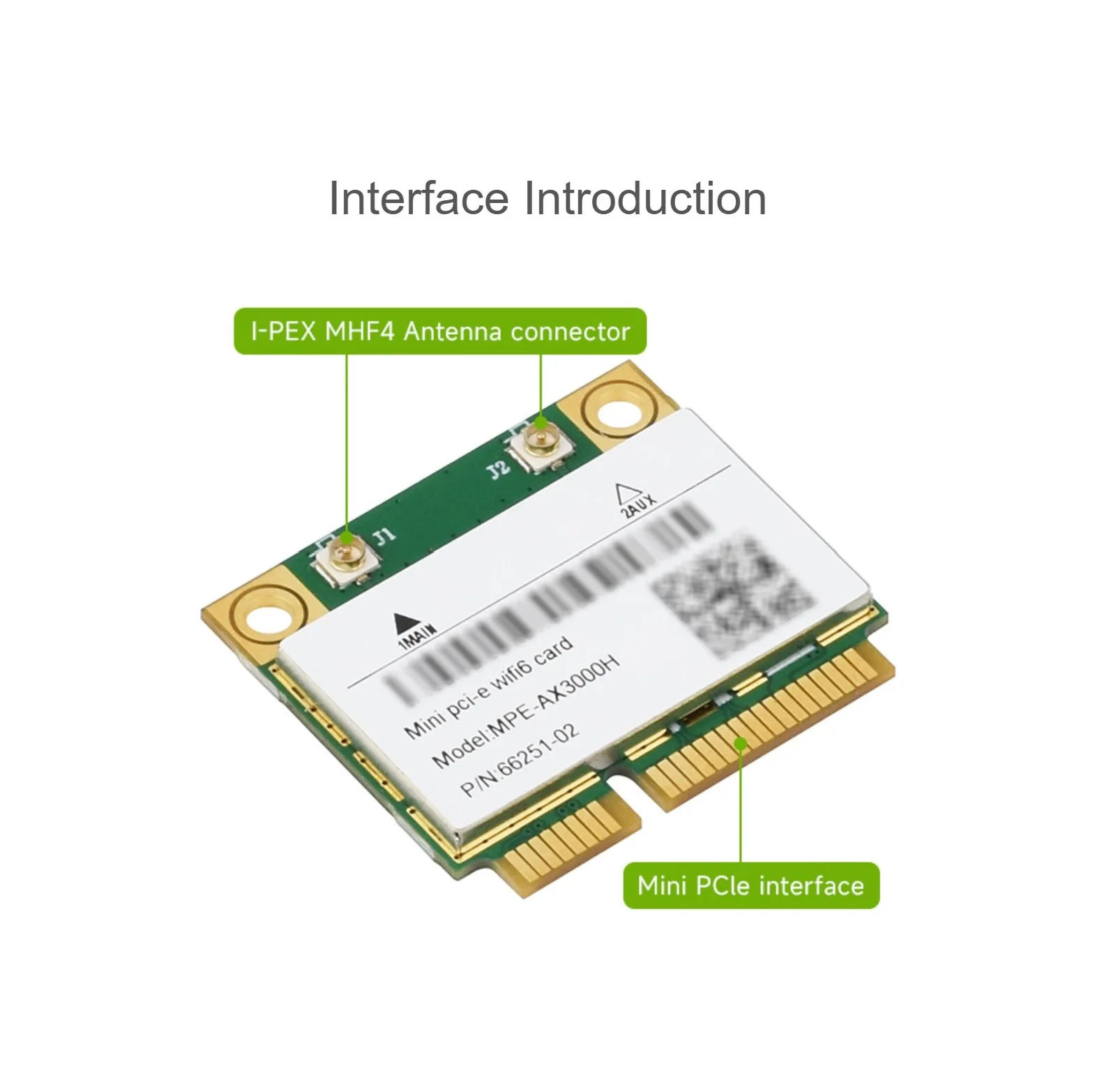 Il NIC wireless MiniPCIe AX200 Wi-Fi 6 supporta doppia banda 2.4G/5GHz