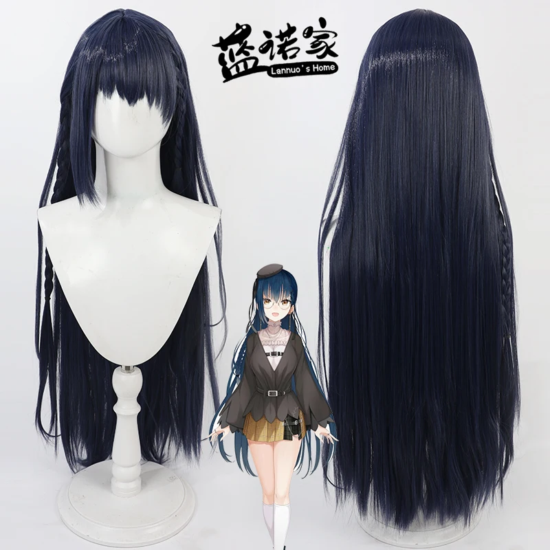 Virtual YouTube Vtuber Yamagami Karuta Cosplay Wig Halloween Carnival Party Props Synthetic Hair Heat Resistant Fiber + Wig Cap