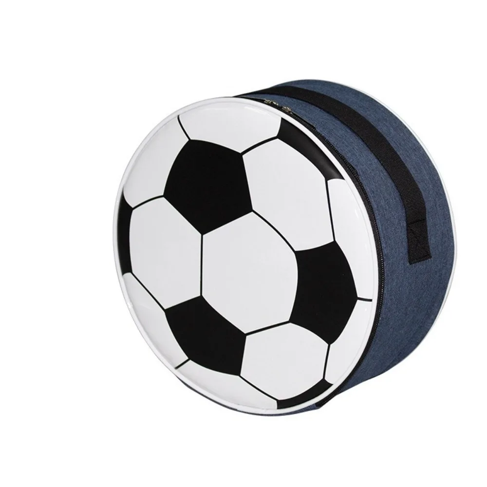

Popular Oxford Cloth Football Lunch Bag Large Capacity Round Soccer Lunch Bag with Strap Adjustable Thermal Beer Bag Outdoor