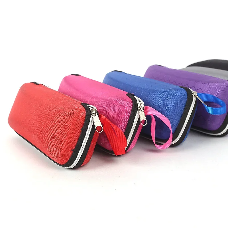 علبة نظارات شمسية للنساء والرجال مع حبل سحاب غطاء علبة نظارات محمولة