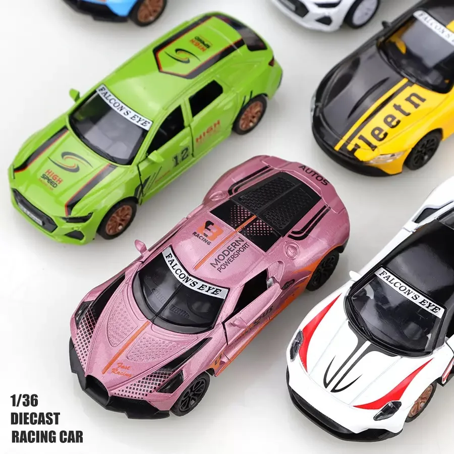 

F racing series 1:36 simulation car model alloy pull-back function children can open the door model collection toy
