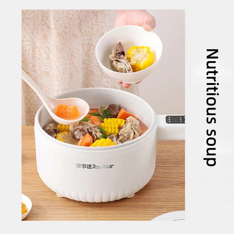 600w elektrischer Kochtopf Reiskocher Hotpot Multi kocher Pfannkuchen intelligente elektrische Pfanne gebratene Pfanne 1,6 l Dampf garer 220v