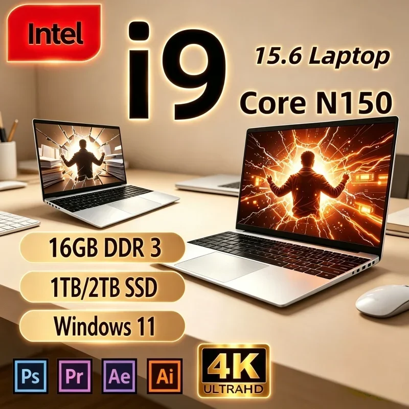 New Hot 2026 Fast Performance Notebook Intel Core I9‑N150 15.6