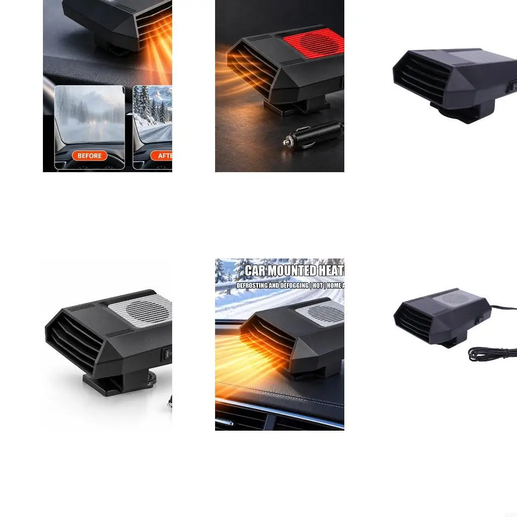 Car Defroster Fan with Focused Windshield Air Stream and Power Cord X37F