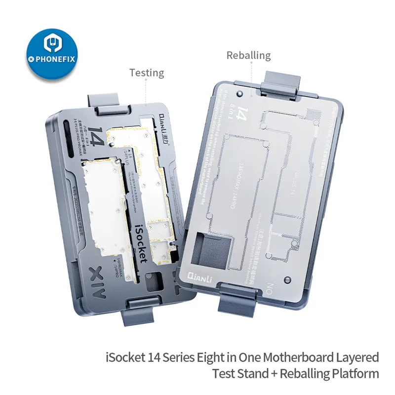 QIANLI iSocket for iPhone X Xs 11 12 13 14 15 Pro Max Motherboard Test Fixture Double-deck Motherboard Function Tester Platform