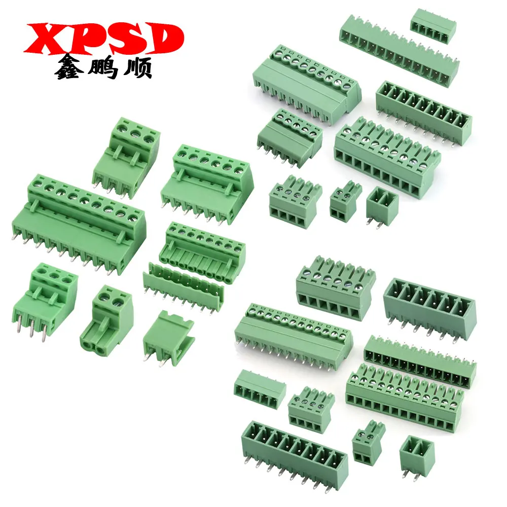 

Pitch 3.5/3.81/5.08mm Terminal Block Connector 2EDG3.5/3.81/5.08mm 2-12 Pin Pcb Screw Connector Terminal Block Socket PCB Screw