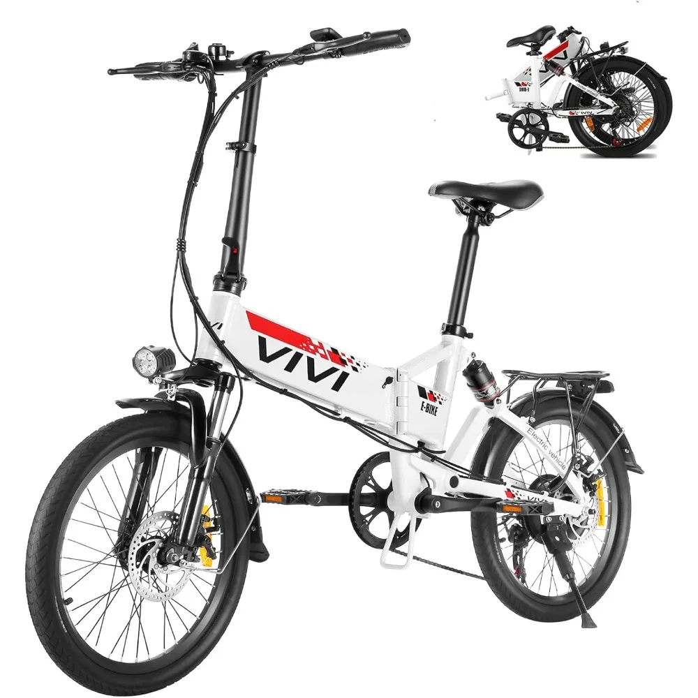 

Electric Bike 500W, 20" Folding Electric Bike, 20MPH Adult Electric Bicycles with Removable 48V Battery, Up to 50Miles Range