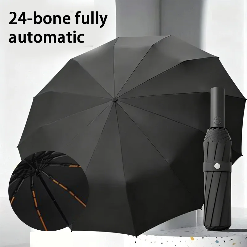Automatic umbrella Sun Umbrella Self-opening Thick And Durable Keel Folding Umbrella UV Resistant vinyl Canopy For Sun And Rain