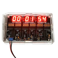 24-Hour Digital Clock DIY Soldering Kit No Microcontroller with Case Red LED Display Soldering Practice for Students and Diyers