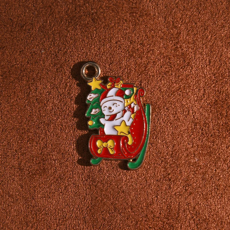 Kalung Anjing Lucu, Liontin Kalung Natal untuk Aksesoris Perhiasan |   Pesona Anjing untuk Liburan |   Gantungan Kalung Anjing |   Anjing Peliharaan Menjilat