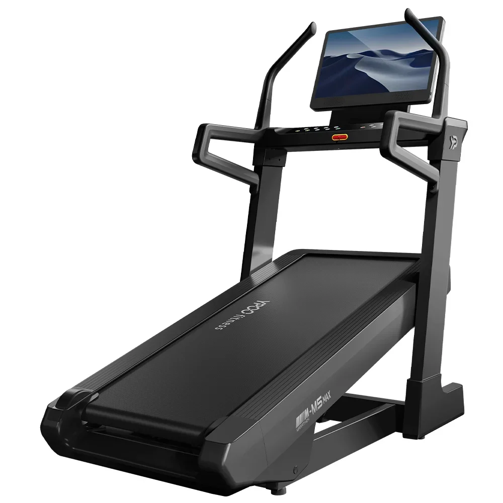 YPOO Negative Slope Incline Semi Commercial Treadmill Shock Absorption Mute Adjustable Incline Electric Running Machine With App