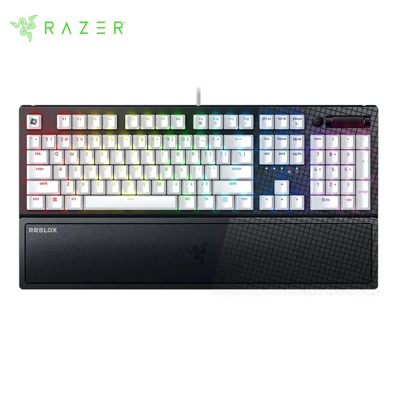 

Razer BlackWidow V3 Roblox Edition Mechanical Gaming Keyboard with Chroma RGB Green Mechanical Switches UV-Coated ABS Keycaps