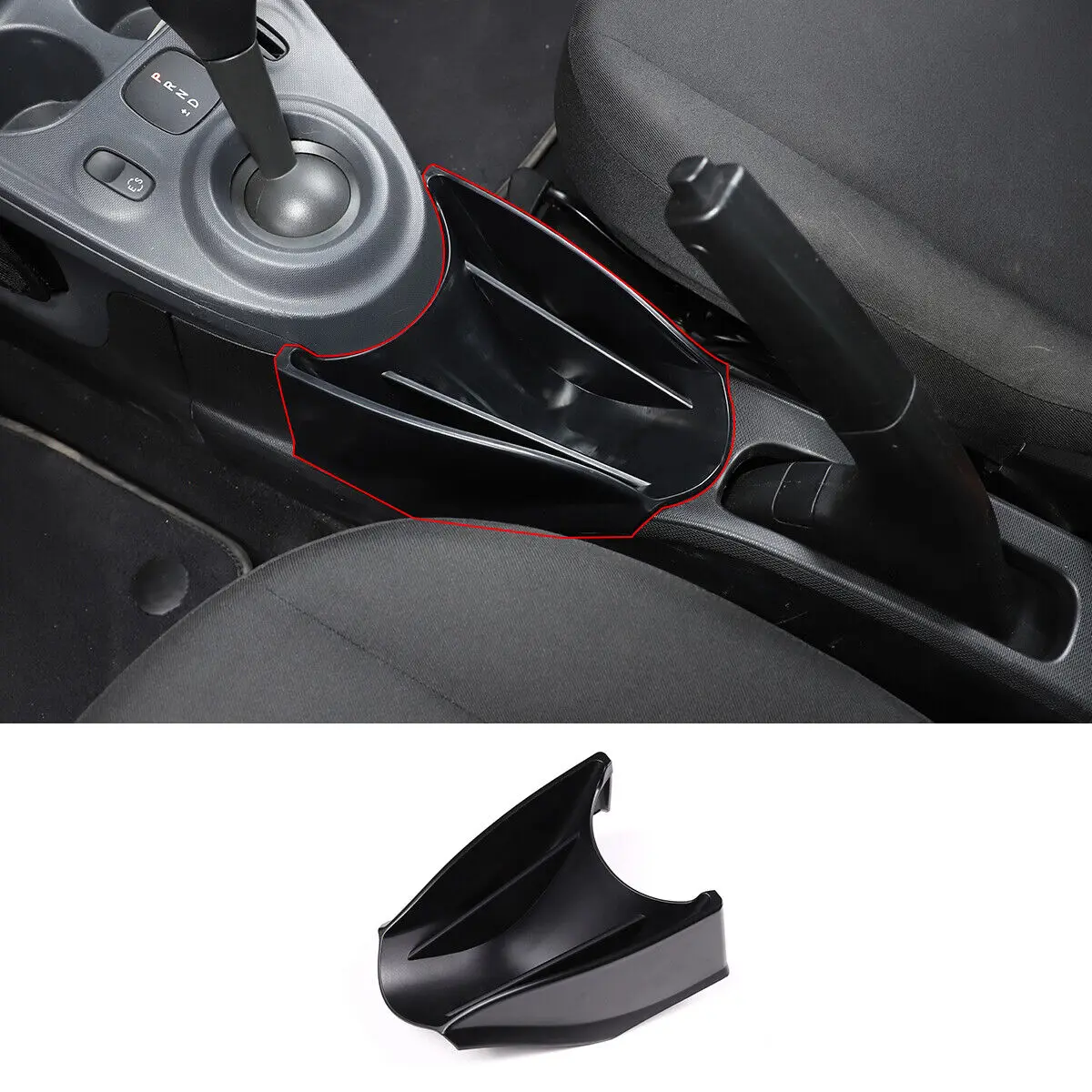 

Car Center Control Handbrake Storage Box Tray For Mercedes-Benz Smart 2016-2021 ABS Rubber Surface Container Accessories