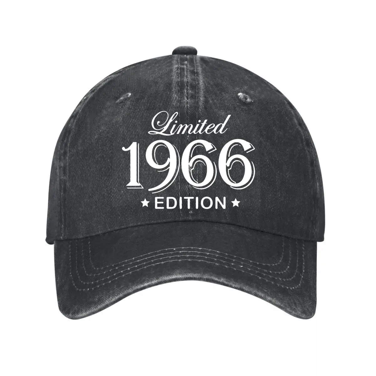 Limited Edition 1966 Sixties Collectible Typography Design New Vintage Washed Cotton Baseball Cap Sun Hats