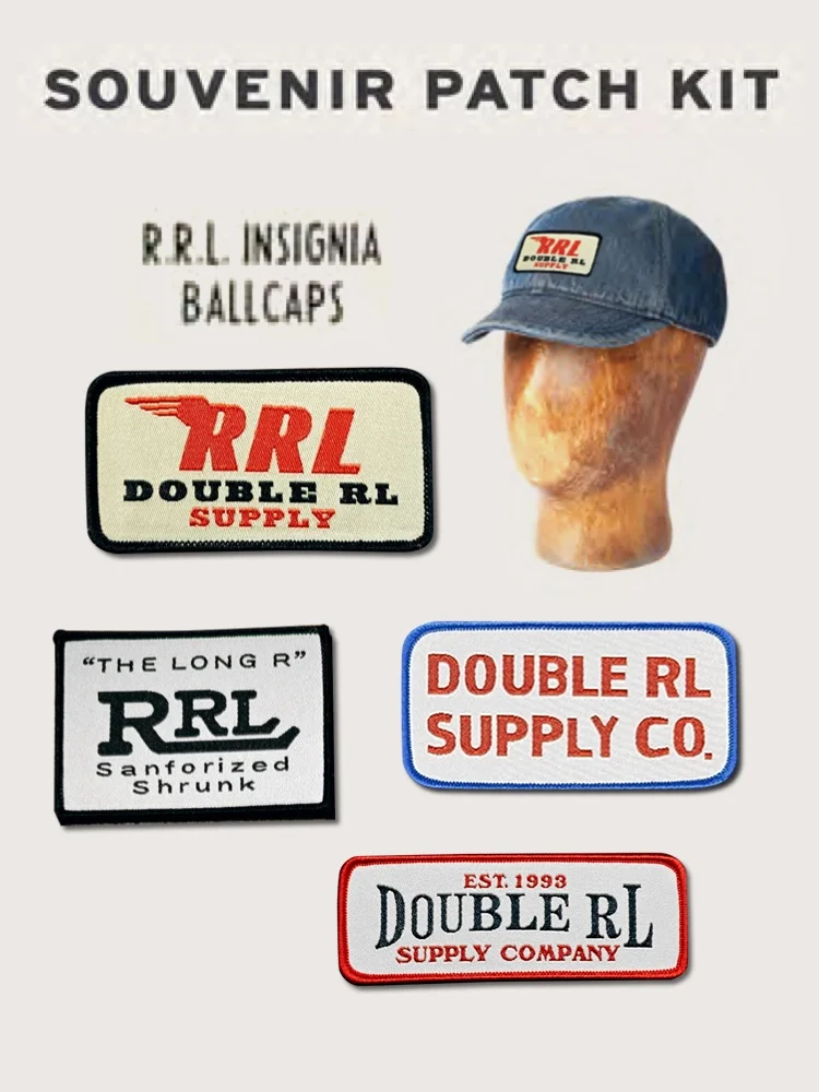 

Изысканная нашивка для шляпы с вышивкой двойногоR, американский ретро-нагрудный знак Bae с клейкой накладкой для аксессуаров для одежды