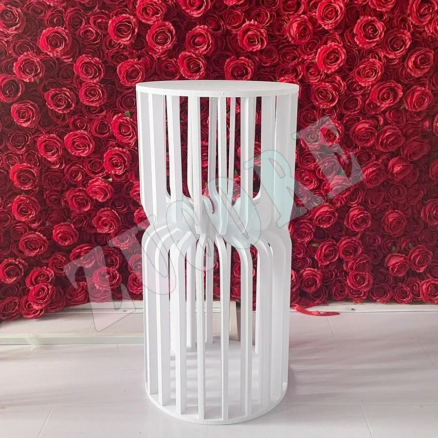 

Оптовые поставки ПВХ белая полая подставка для цветов центральная часть для декора мероприятий