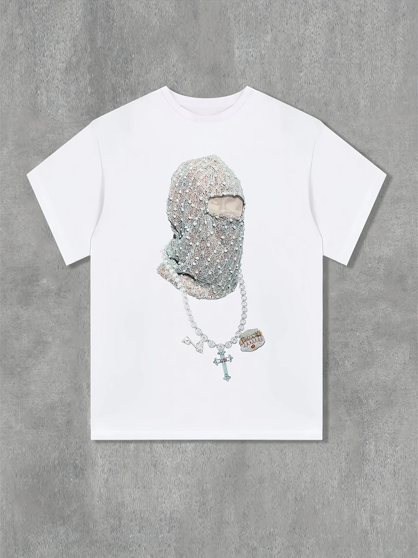 

Loose-Fitting Printed Pullover T-Shirt Fashion Tshirt Round Neck Short Sleeve Regular Fit Slight Stretch Fabric