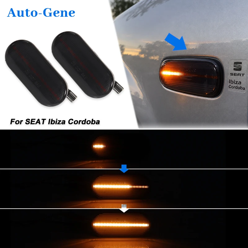 For SEAT Ibiza 6L Cordoba Toledo Leon MK1/2 LED Dynamic Side Marker Turn Signal Light For Octavia Ford Focus For VW Golf Passat
