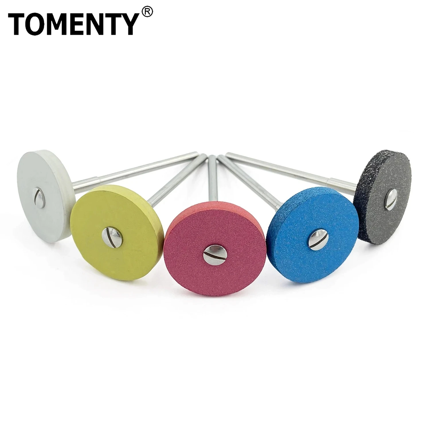 1/5Pcs Dental Rubber Diamond Polisher Wheel Zirconia Polishing Ceramic Grinding HP 2.35MM Dentistry Laboratory Polishing Tools