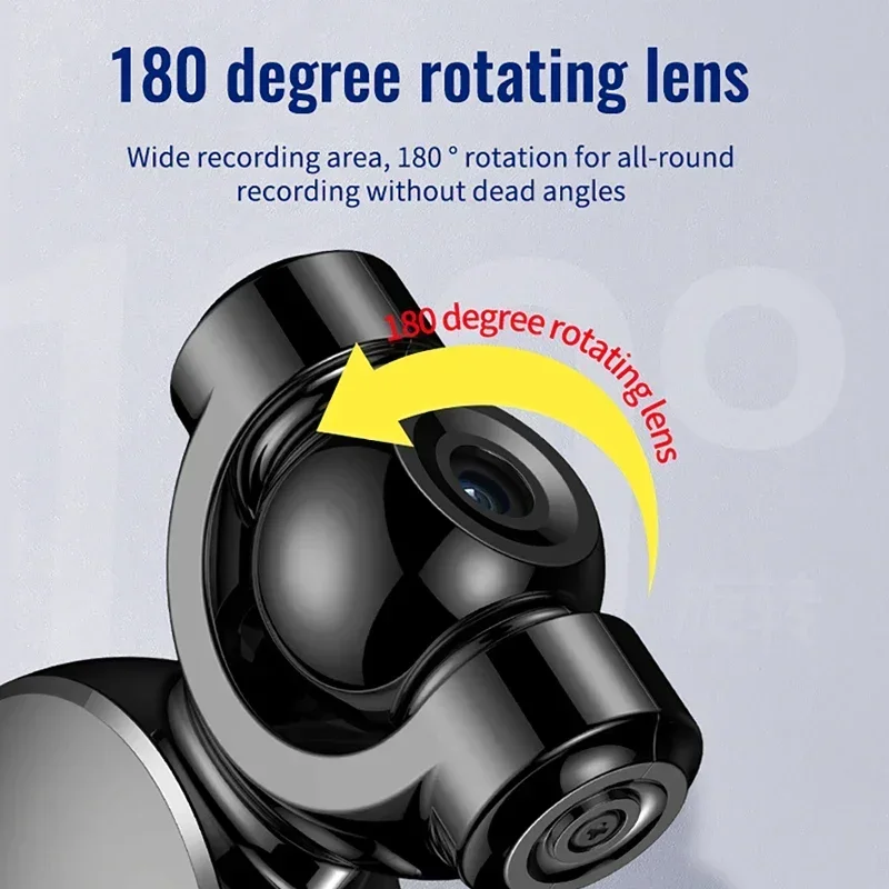 2 in 1 음성 및 비디오 녹화기 30 프레임/초 원버튼 녹화 감시 카메라 백 클립 포함 1080p HD 소음 감소 녹화기
