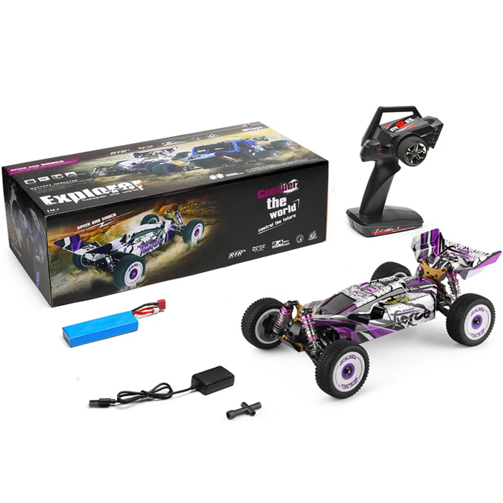 WLtoys 124017 124016   75 KM/H 2.4G Racing RC Auto Borstelloze 4WD VS 124018 124019   Geborstelde elektrische hoge snelheid off-road drift voor jongens