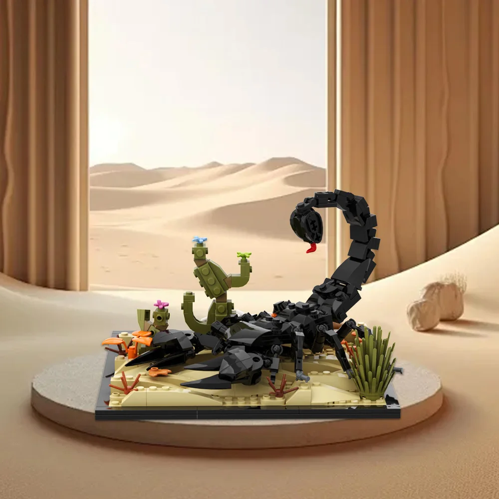 MOC Desert Scorpion model building blocks Desert scene model brick toys educational toys decoration decoration scene DIY