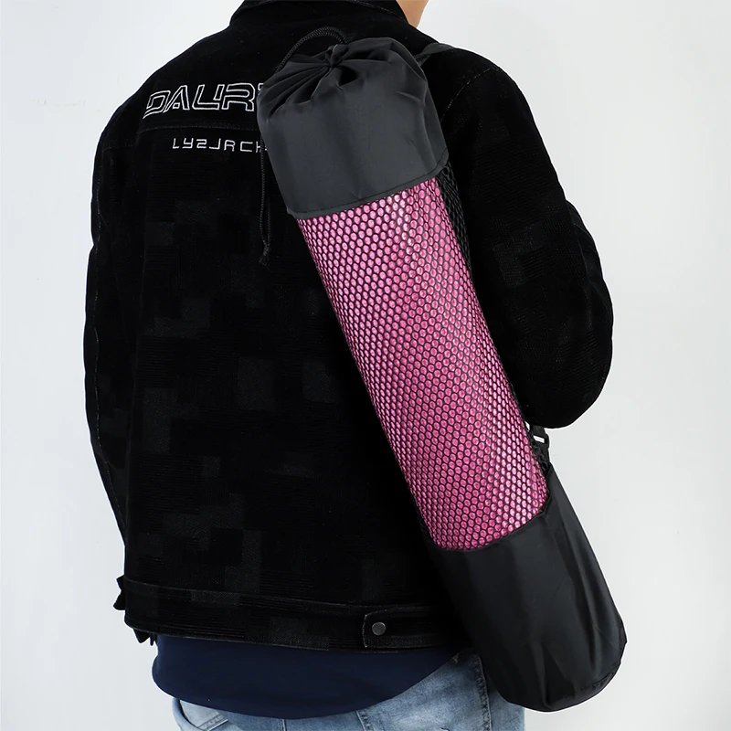 Yoga Mat Bag Exercise Fitness Carrier Nylon Mesh Light Center Adjustable Strap Pilates Fitness Body Building Sports Equipment