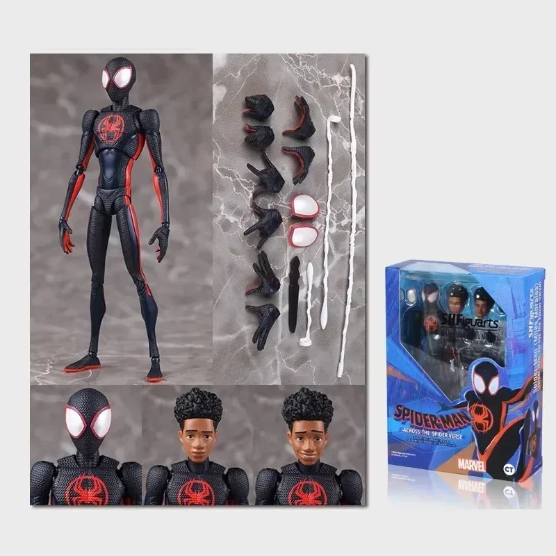 Shf Anime Spider-man Figuarts Miles Morales Gwen Action Figures Spider Man Figurine Spiderman Figure Pvc Model Doll Toys Gifts