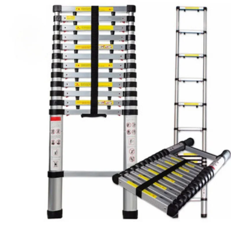 

3.2 meters single straight aluminum telescopic ladder high quality folding ladder en131