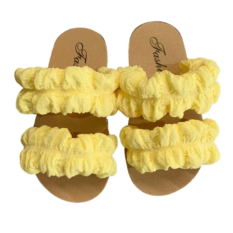 Children Slippers Princess Cross Strap Soft Sole Anti Slip Outer Wearing Sandals Girls Versatile Casual Shoes zapatos de niña