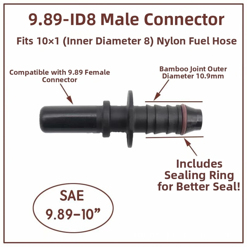 2 Pair Quick Release For Fuel Line Connectors for Secure Leak Resistant Connections in Machinery Automobiles and Ships