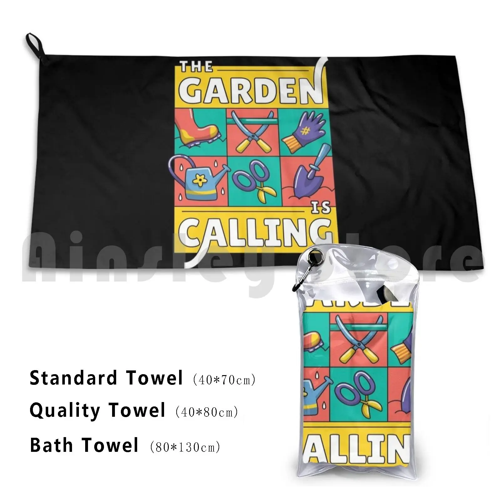 The Garden Is Calling Custom Towel Bath Towel Garden Summer Sun Work Hobby House Home Gift Idea Gardener