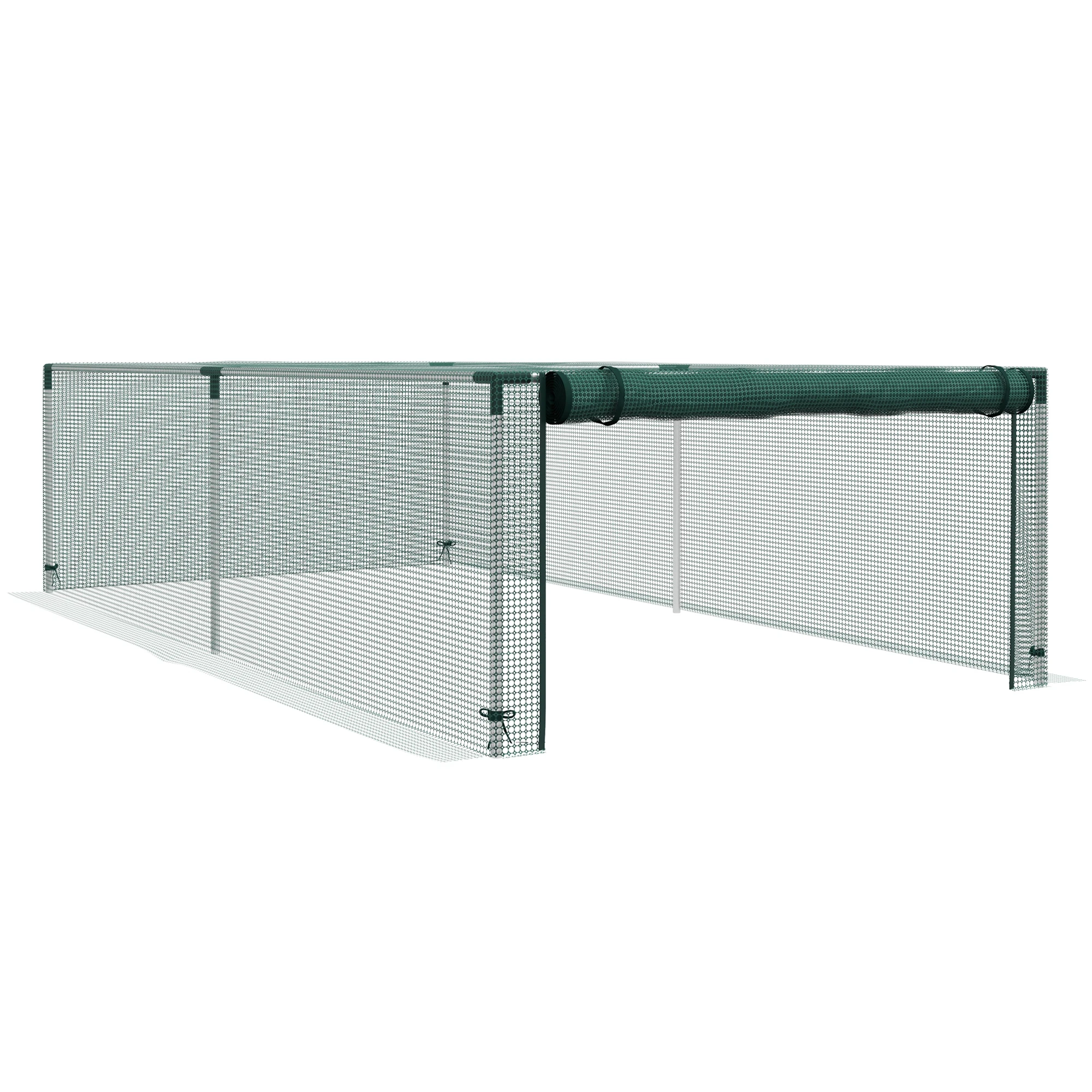 Invernadero para Tomates con Puerta con Cierre, HDPE, 125L x 248W x 62.5H cm, Malla Protectora Resistente para Plantas