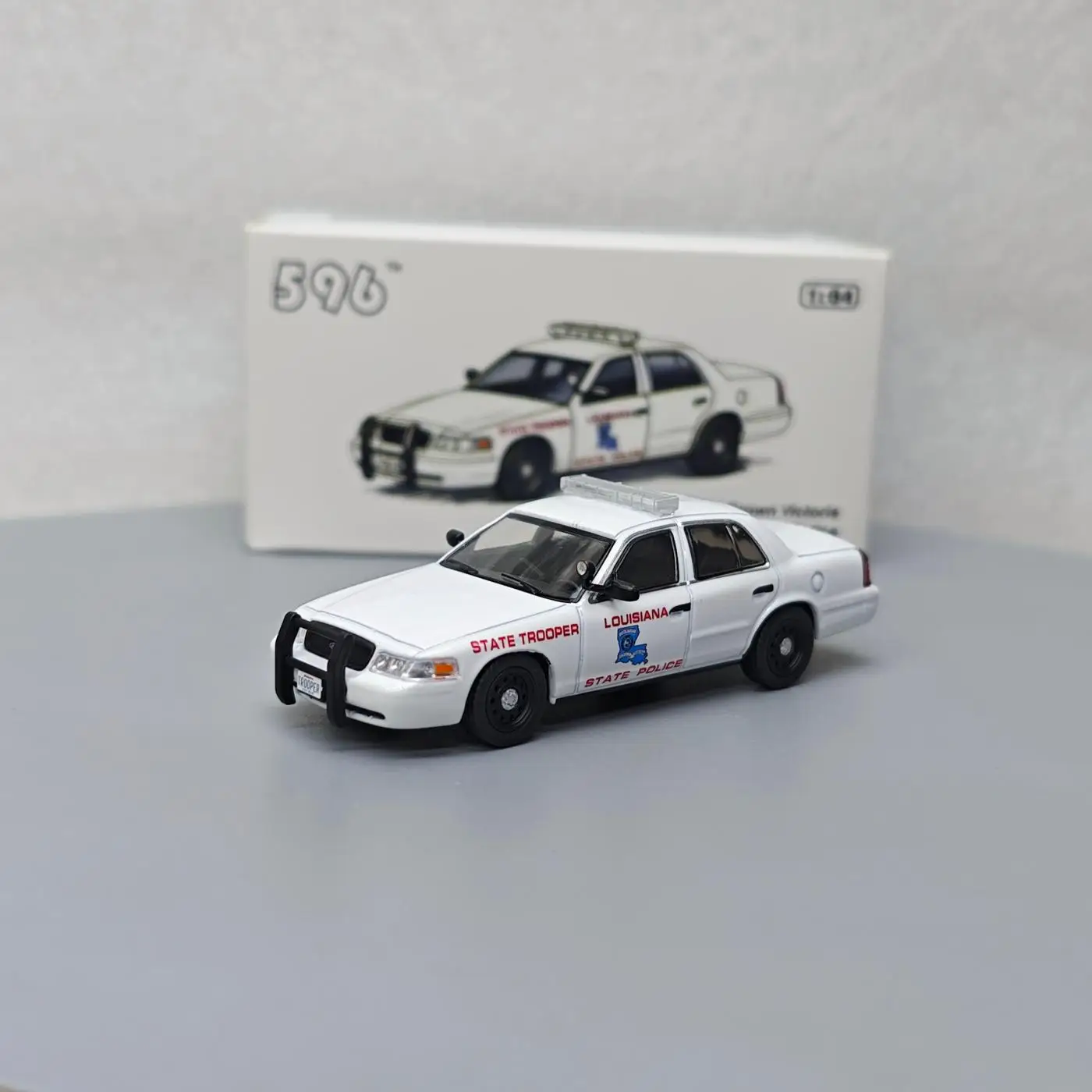 

596 1:64 Ford Crown Victoria-Louisiana, отдел полиции штатов 596-97, модель автомобиля из сплава, литье под давлением мини-автомобиль, детская игрушка в подарок