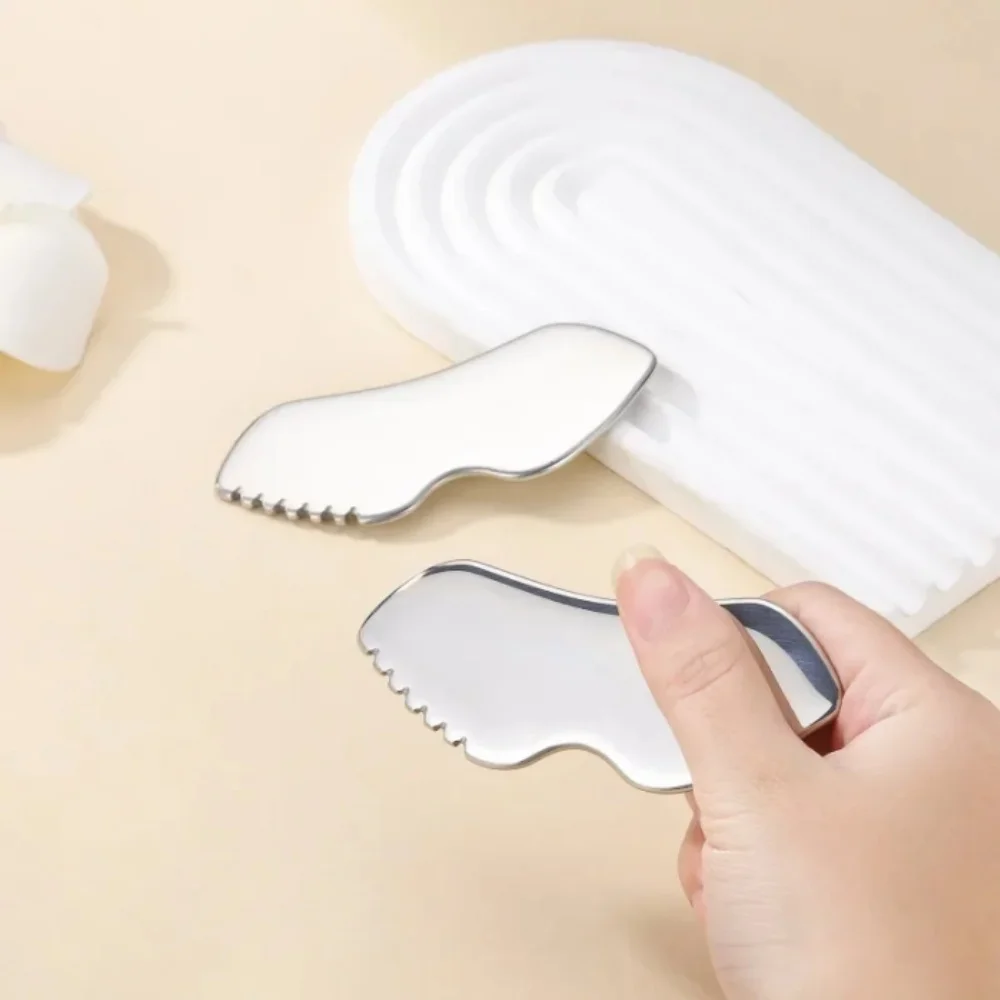 

1PC Guasha Scraping Massage Scraper Face Massager Gua Sha Board Stainless Steel Body Muscle Relaxing Scraping Board Massage Tool