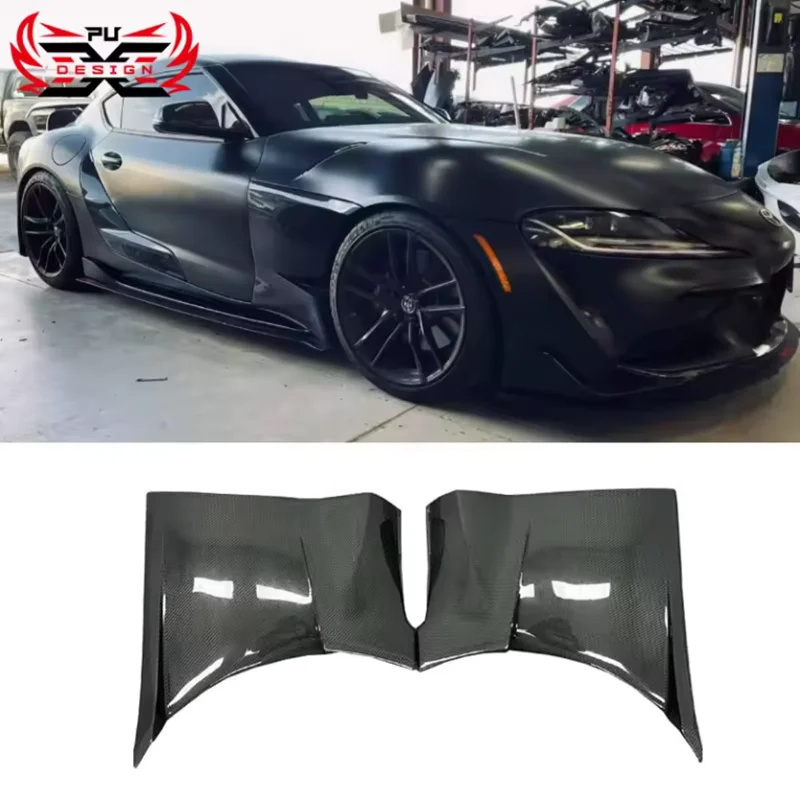 

EVS Style Carbon Fiber Front Bumper Side Fender Panels Vent Air Intake Covers For Toyota Supra A90 A91 MK5 2019-2022