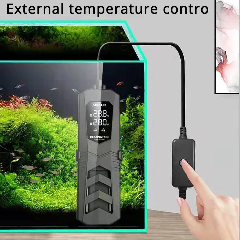 Underwater Aquarium Heater Hopar Inline Thermostat Heatering Rod Body Water Fish Tank Thermostat Reptiles Meter For Submersible