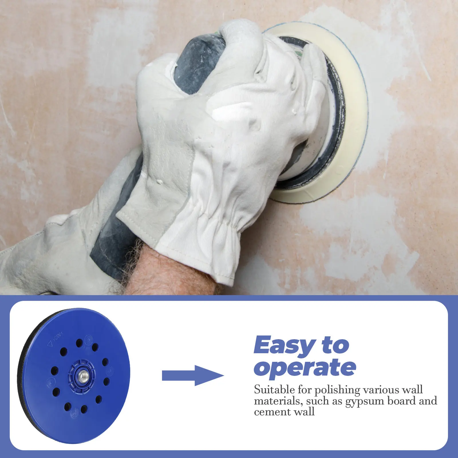 

Wall Sanding Self-Adhesive Disc for Plasterboard Cement Walls Efficient Easy-Replace Sander Disk Grinding Polishing Tool