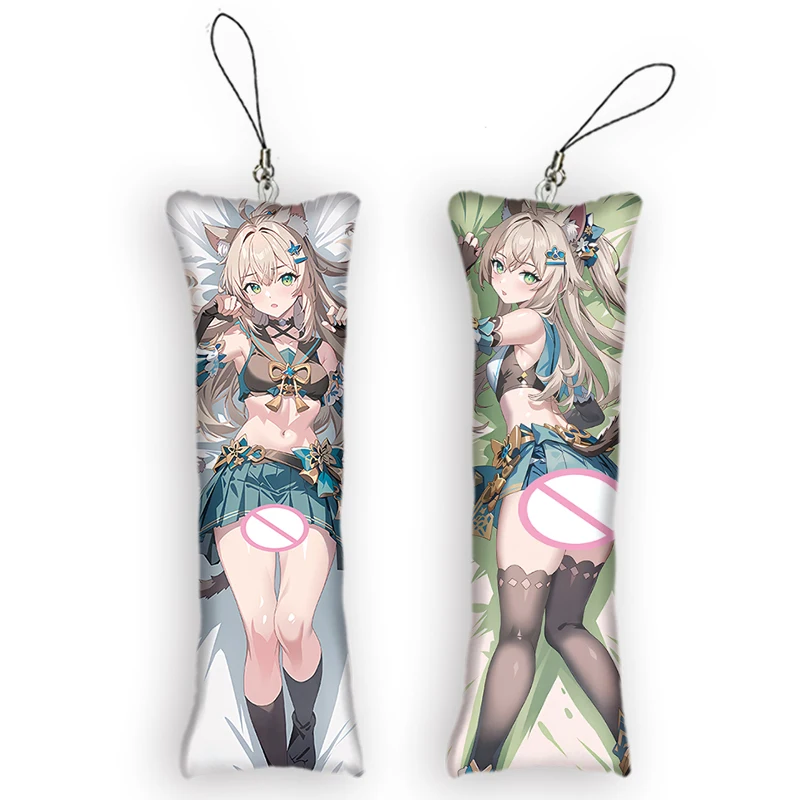 Genshin Impact Kirara Theme Character Mini Dakimakura Keychain Anime Kawaii Double-Sided Print Small Pillow Pendant Keychain