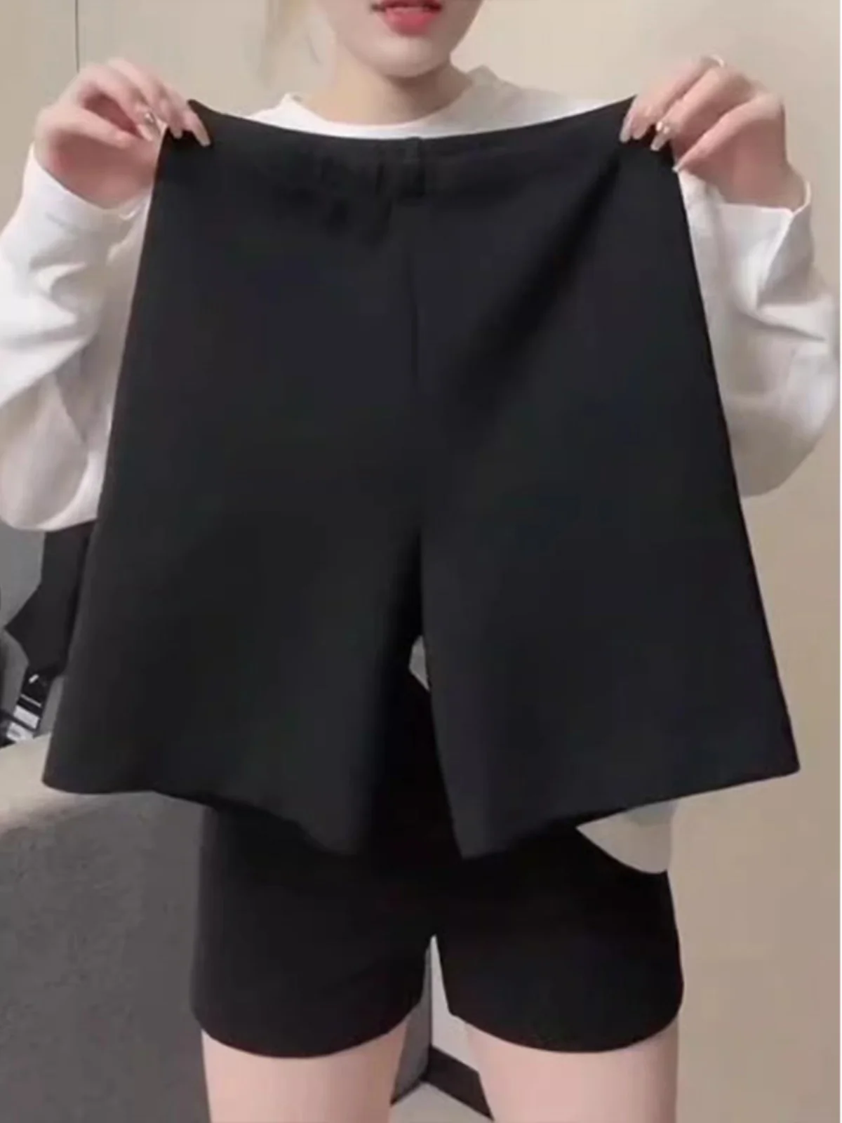 Cintura alta elástica fina ort calças de ciclismo das mulheres verão se bot commute sle versão coreana ket detalhe