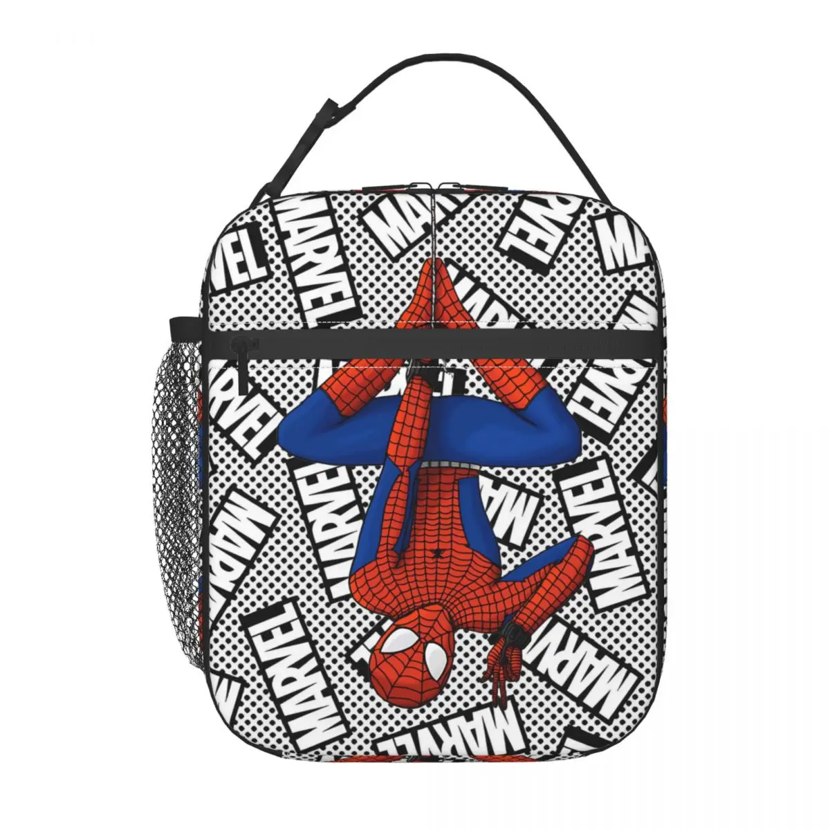 

Custom Spider Man Hang Insulated Lunch Bags for Work School Food Waterproof Thermal Cooler Bento Box Women Children