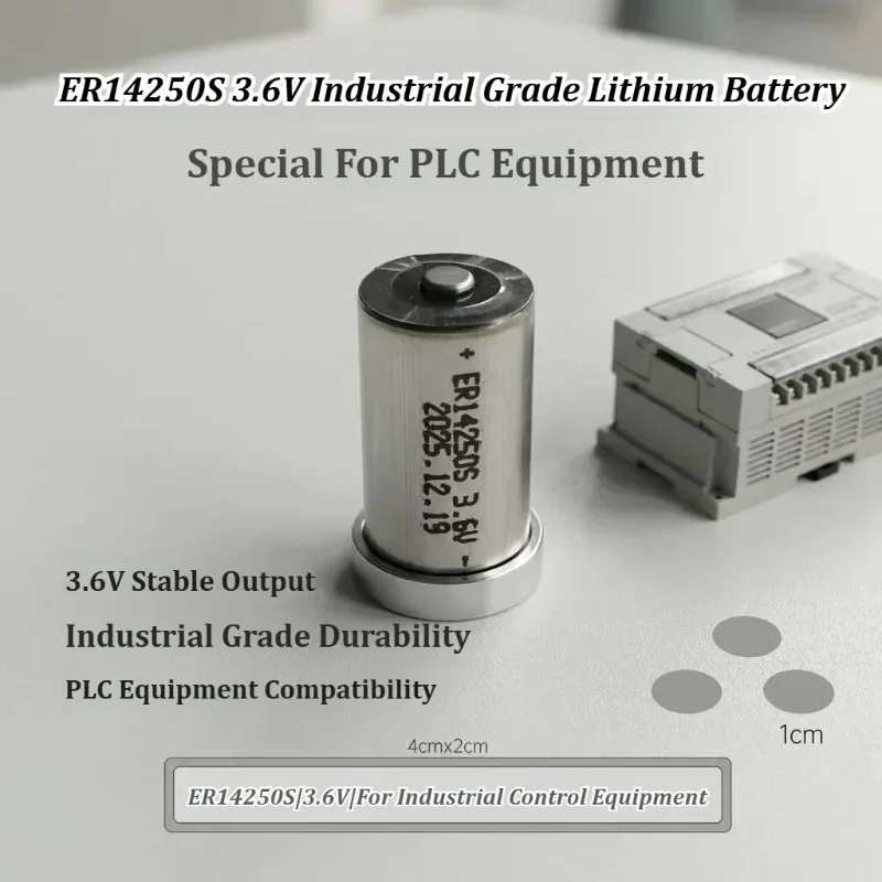 ER14250S ER14250MR-145 SL-550 3.6V 0.6Ah 150℃ High-Temp Disposable Battery For Industrial Control Equipment PLC Non-rechargeable