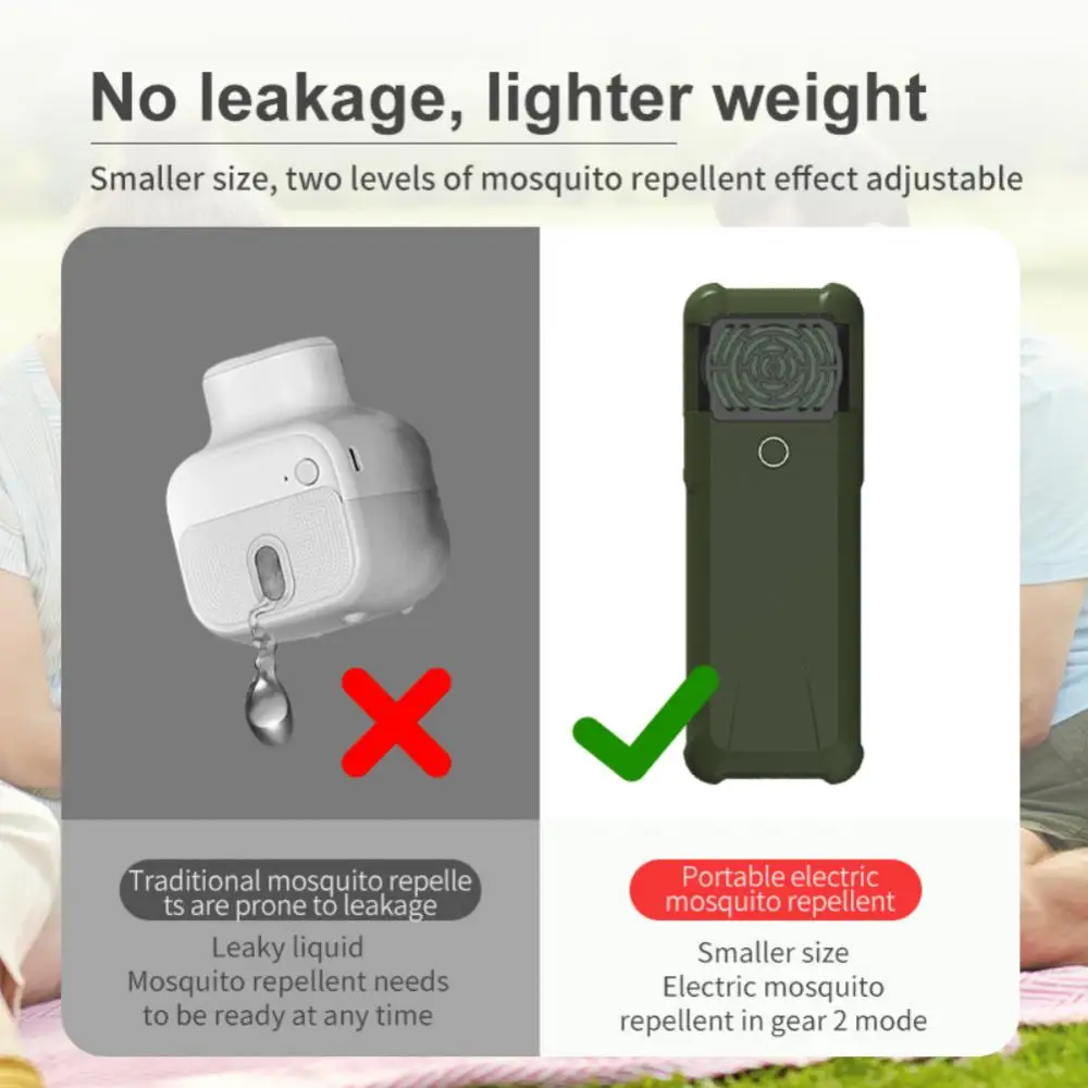 Outdoor Portable Mosquito Repellent USB Chargeable Heating Electric Repellent Bug Type-C Emergency Power Supply Camping Gear