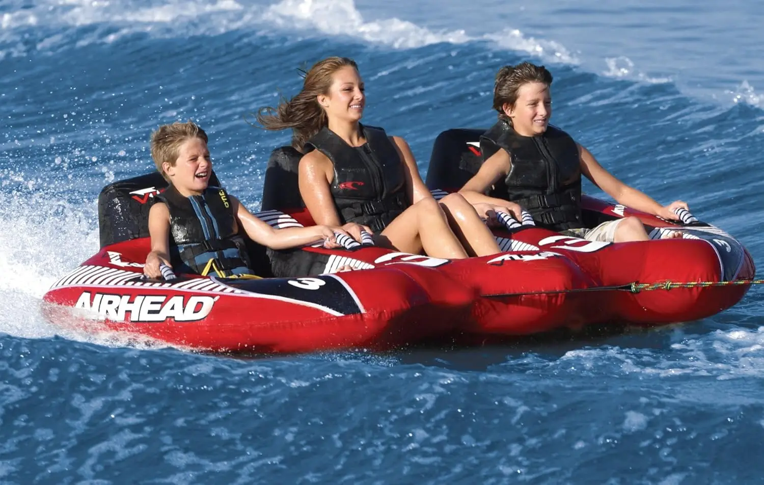 Towable 1-3 Rider Models, Tube for Boating and Water Sports, Heavy Duty Full Nylon Cover