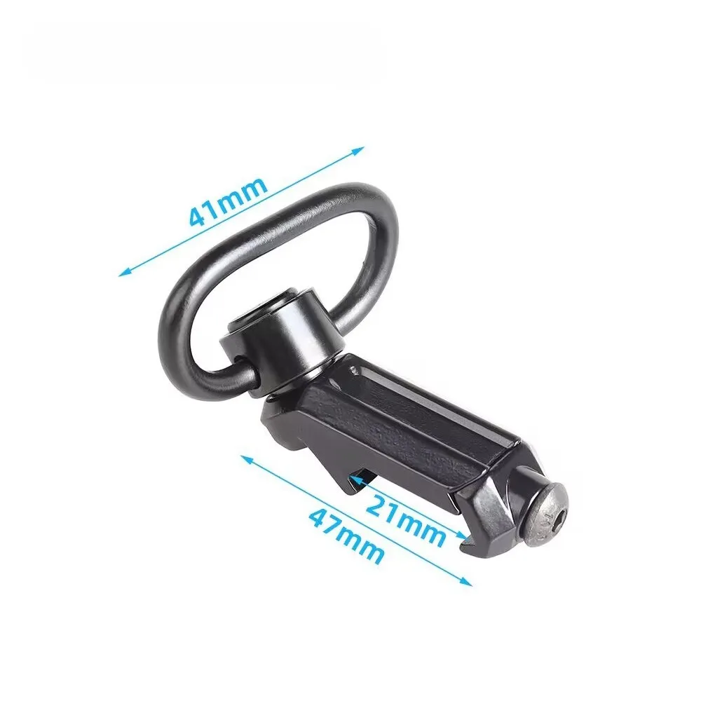2 Pcs QD Sling Swivel Mount 360° Adapter 1.25Inch 20mm Push Button Quick Release Detach QD Swivel Loop Attachment Hook Accessory