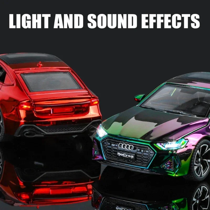 Scale 1:32 Audi RS7 Sportback Quattro Alloy Miniature Scale Car Model Sound Light Diecast Metal Toy Car Vehicle Gift Collection