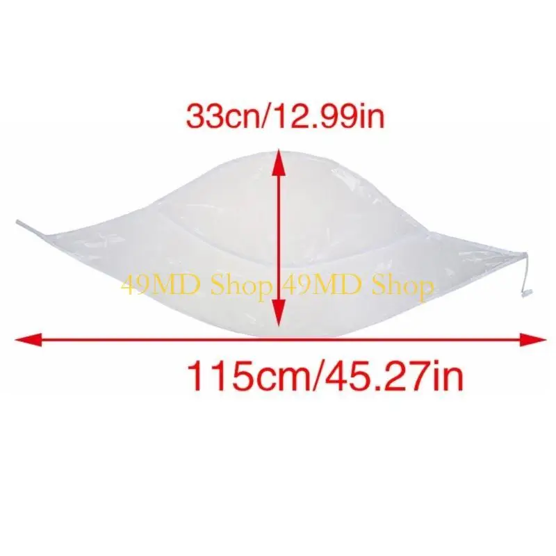 49MD PVC HAIR HAT لظروف الطقس الممطرة في الهواء الطلق استخدام غطاء محرك السيارة واضحة